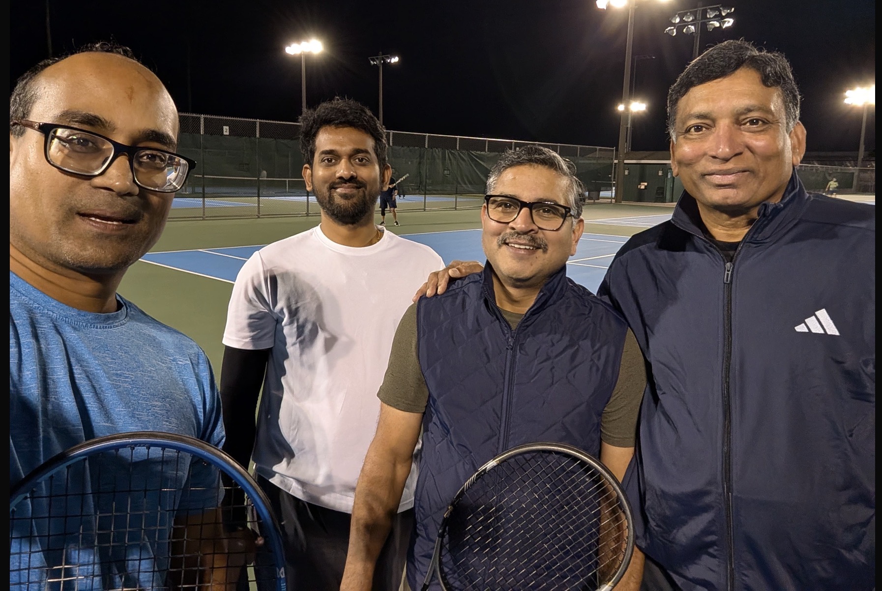 PTL Summer 2026 — Voyagers Doubles · Group B — Fun Folks (Raja Arunachalam / Prasad Dandu) vs Smashers (Arun Kumar Veerappan / Tushar Gaur) · Week 6 — 6-0, 6-0