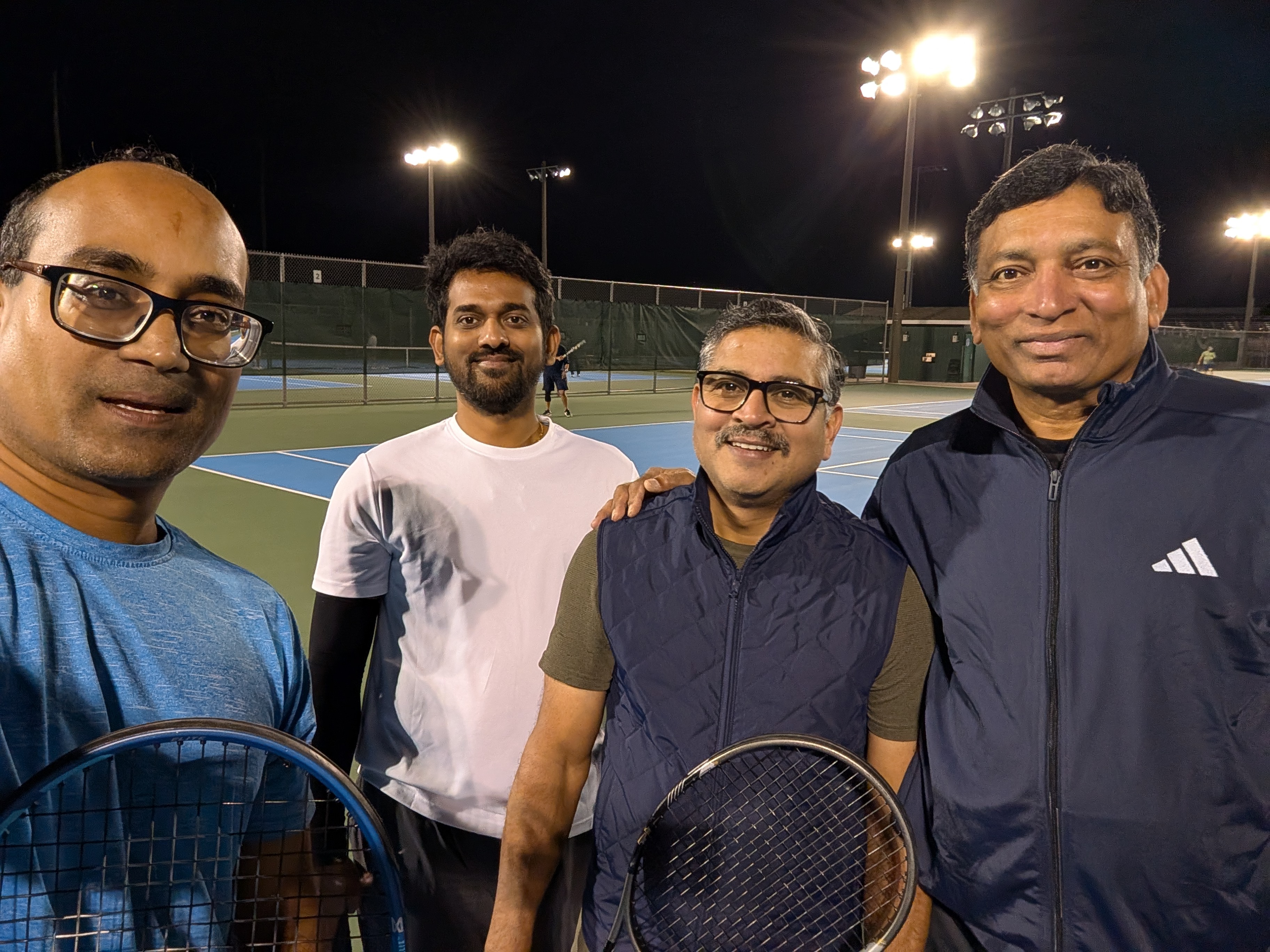PTL Summer 2026 — Voyagers Doubles · Group B — Fun Folks (Raja Arunachalam / Prasad Dandu) vs Smashers (Arun Kumar Veerappan / Tushar Gaur) · Week 6 — 6-0, 6-0